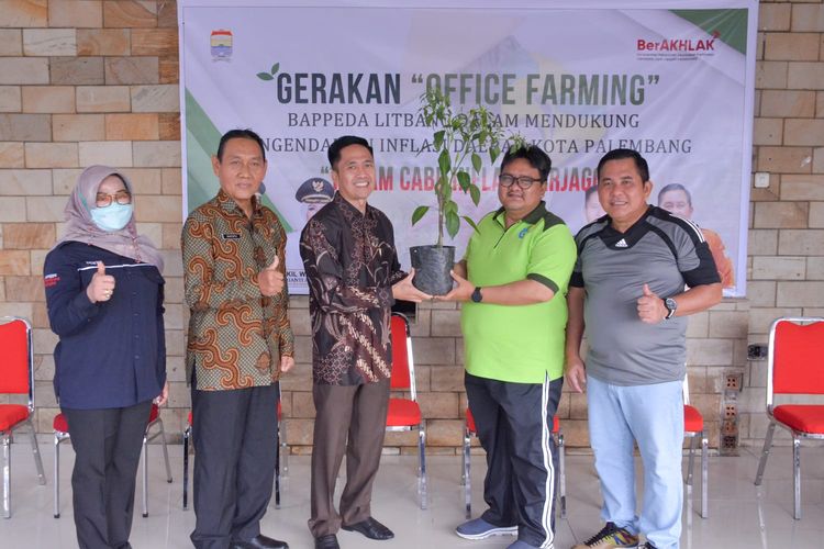 Pemkot Palembang Launching Office Farming, Tanam Cabe Inflasi Terjago