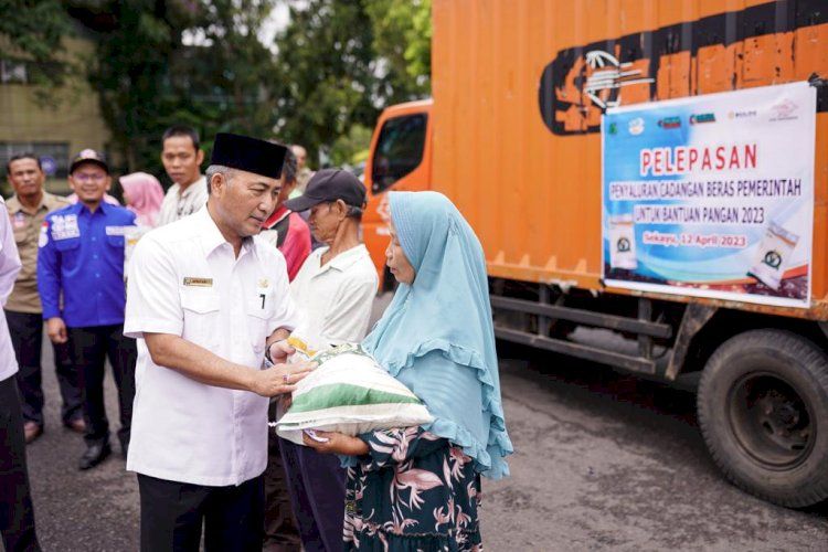 390 Ton Beras Disalurkan di Muba, Ini Rinciannya