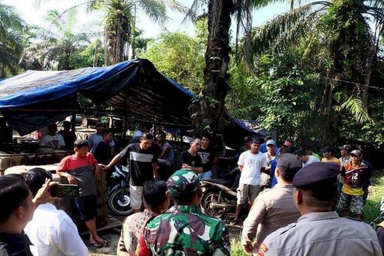 Tim Gabungan TNI – Polri Tutup Tambang Ilegal di Keluang Muba