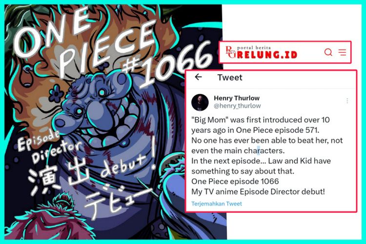 Animator WB Debut Perdana di Anime One Piece Episode 1066