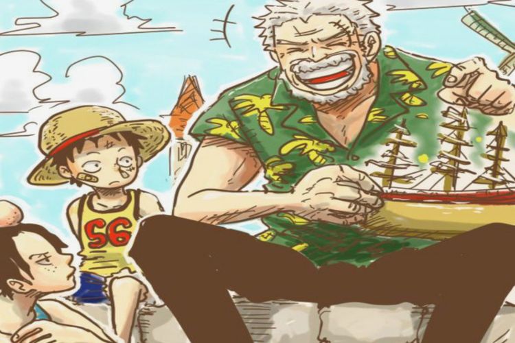 Ini 3 Alasan Garp Tidak Ajarkan Ace dan Luffy Metode Latihan Samsak Kapal Perang
