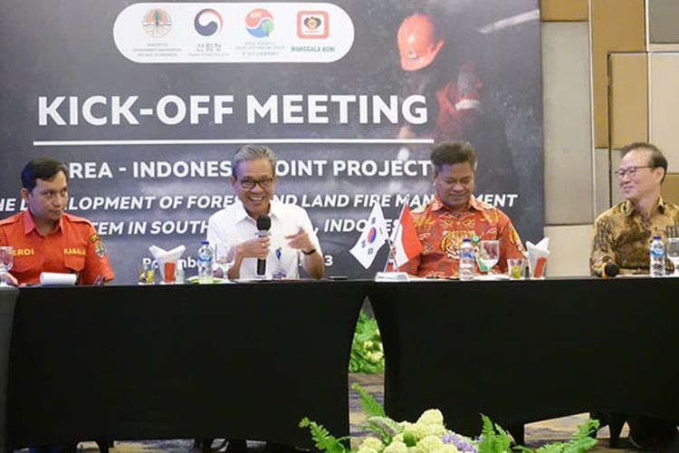 Rawan Karhutla, OKI Jadi Lokasi Proyek Kerjasama Korea-Indonesia