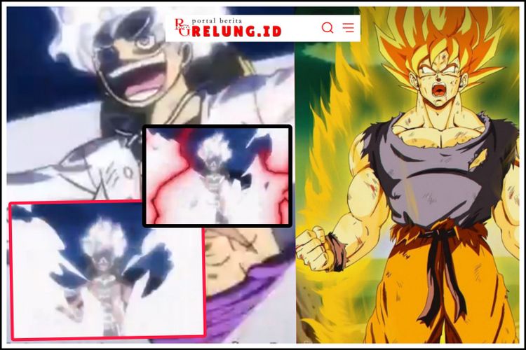 WOW! Cara Perubahan Gear 5 Luffy Mirip Super Saiya Goku