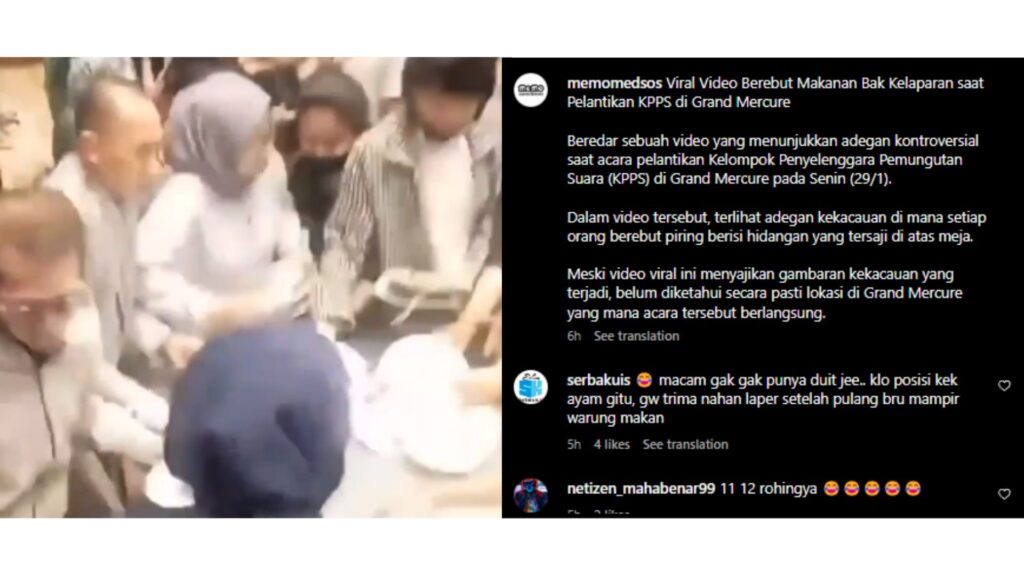 Viral! Petugas KPPS Berebut Makanan, Netizen: Malu-maluin