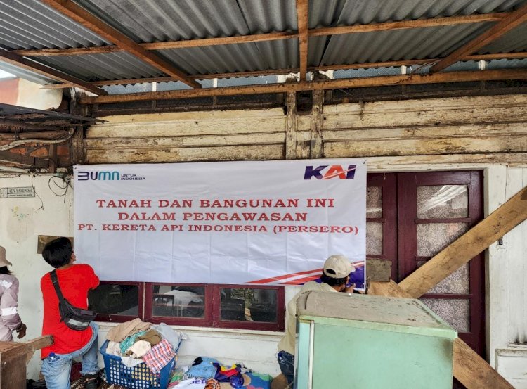 PT KAI Lakukan Penertiban dan Pengosongan Rumah Dinas di Palembang
