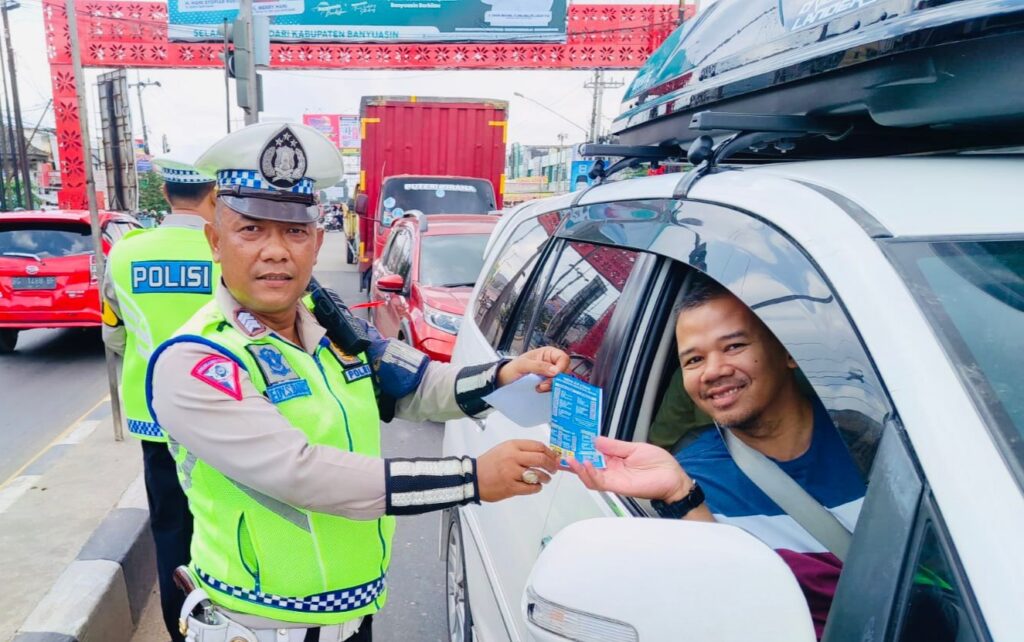 Satlantas Polres Banyuasin Terapkan Barcode Jalan Alternatif untuk Mudahkan Pemudik