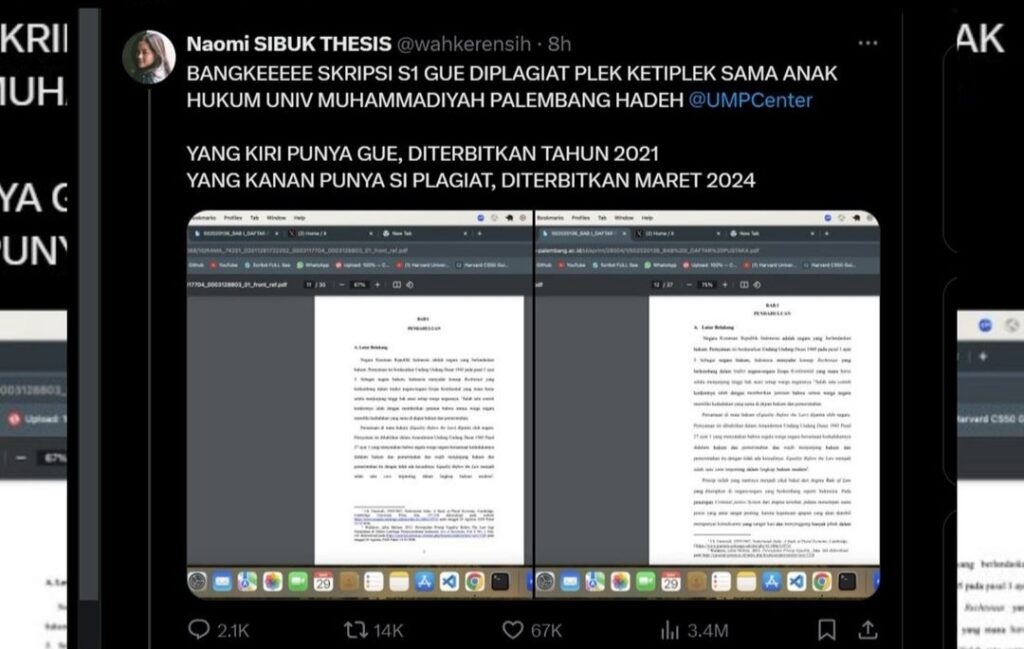 Plagiarisme Skripsi Mahasiswa Hukum, Kasus Ditangani Dirjen Kemendikbudristek