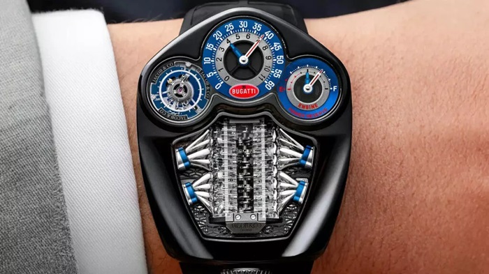 Mesin V16 Hadir di Jam Tangan Bugatti Tourbillon, Harganya Rp5,5 Miliar