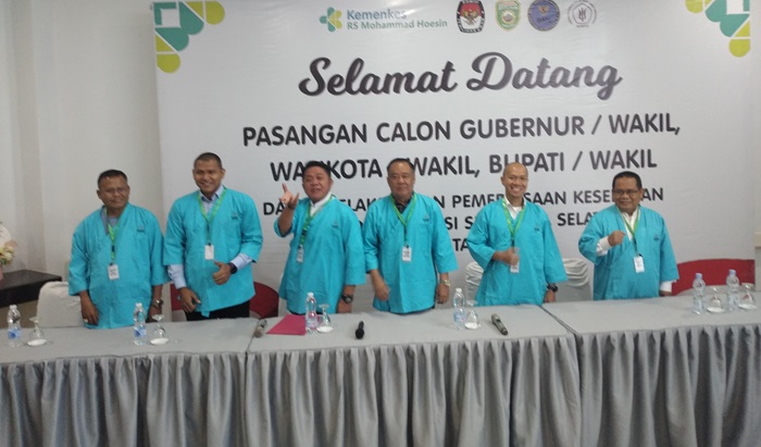 Tiga Bakal Calon Kepala Daerah di Sumsel Ikuti Pemeriksaan Kesehatan di RSMH