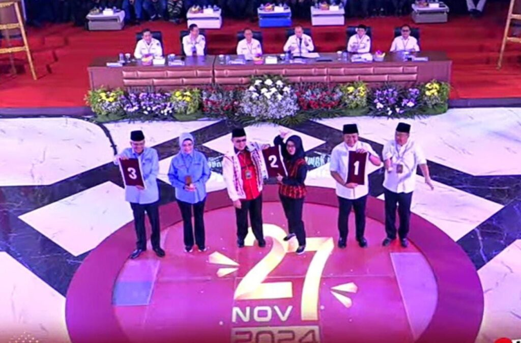 KPU Sumsel Tetapkan Nomor Urut Calon Gubernur dan Wakil Gubernur 2025-2029