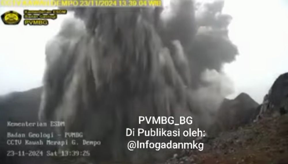 Gunung Dempo di Pagar Alam Erupsi, Semburan Abu Setinggi 200 Meter