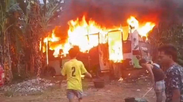 Bus Terbakar di Lubuklinggau, Satu Orang Tewas Terpanggang