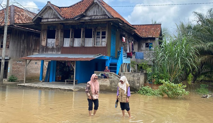 Sungai Rawas Meluap, Karang Dapo Muratara Terendam Banjir