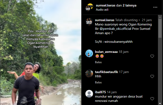 Viral Video Jalan Rusak di OKI Jadi Konten, Ternyata Sudah Lama Dikeluhkan Warga