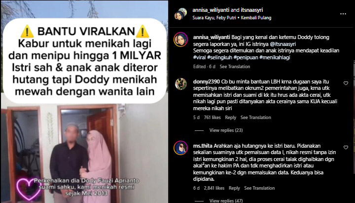 Telantarkan Anak dan Istri Hingga Tinggalkan Utang Rp1 Miliar, Pria Ini Jadi Buronan