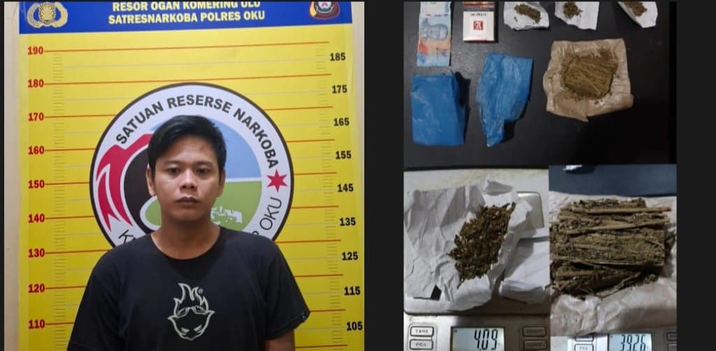 Pengedar Ganja di OKU Tertangkap Saat Transaksi dengan Polisi Menyamar