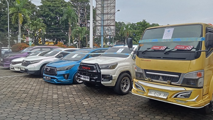 Usut TPPU Gembong Narkoba Asal Muba, Delapan Kendaraan Mewah Disita