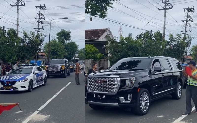 Viral Iring-iringan Gus Iqdam Naik GMC Yukon Denali, Patwal Polisi Jadi Sorotan Warganet