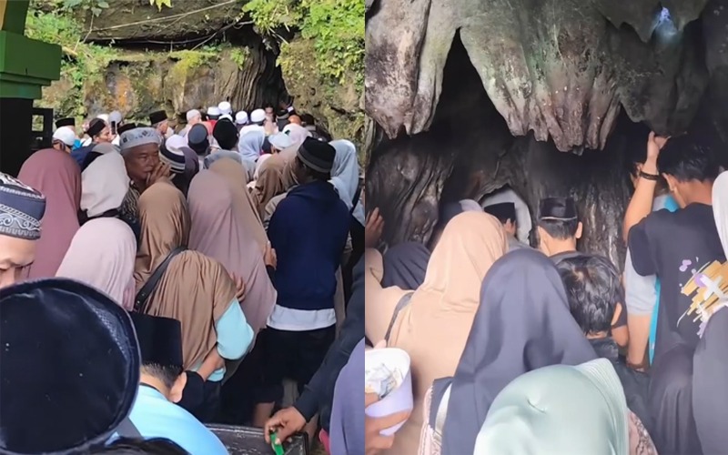Viral! Jemaah Lantunkan Talbiyah di Goa Safarwadi, Benarkah Ada Lorong Rahasia ke Mekkah?