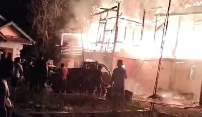 Lagi Tidur dengan Cucu, Satu Unit Rumah di Muratara Ludes Terbakar
