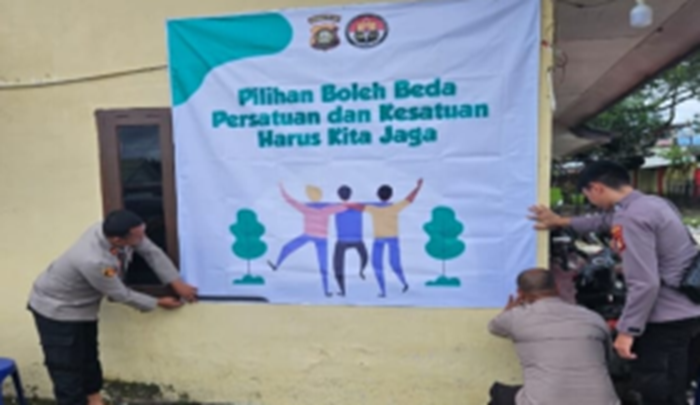 Wujudkan PSU Damai, Persimpangan Jalan Utama di Empat Lawang Dipasangi Baliho