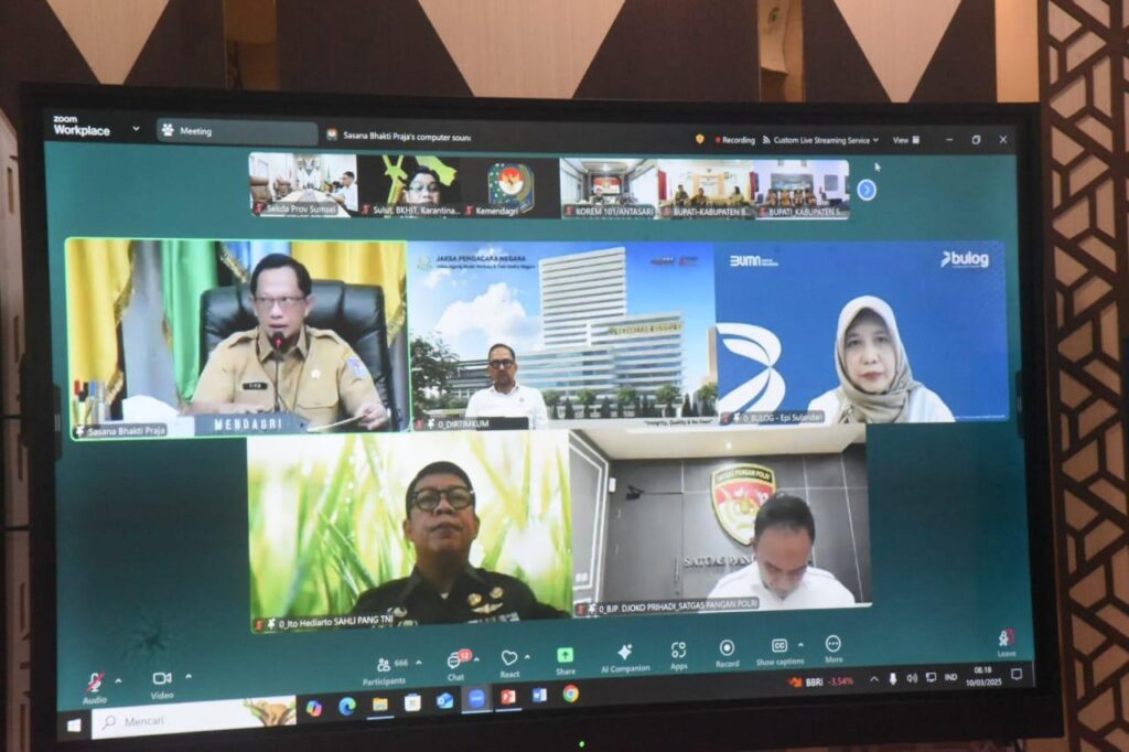 Gubernur Sumsel Ikuti Rakor Penanganan Inflasi dan Antisipasi Cuaca Ekstrem Jelang Idul Fitri