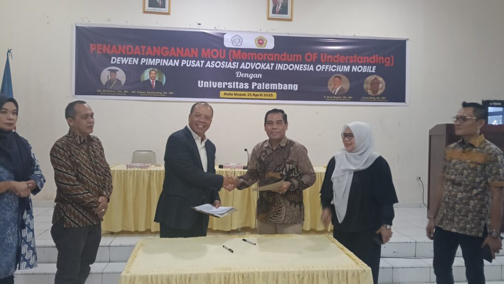 Universitas Palembang Jalin Kerjasama dengan AAI untuk Pendidikan Profesi Advokat