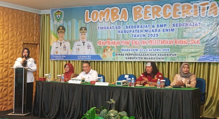 Wabup Muara Enim Ajak Tumbuhkan Minat Baca Anak Sejak Dini Lewat Lomba Bercerita