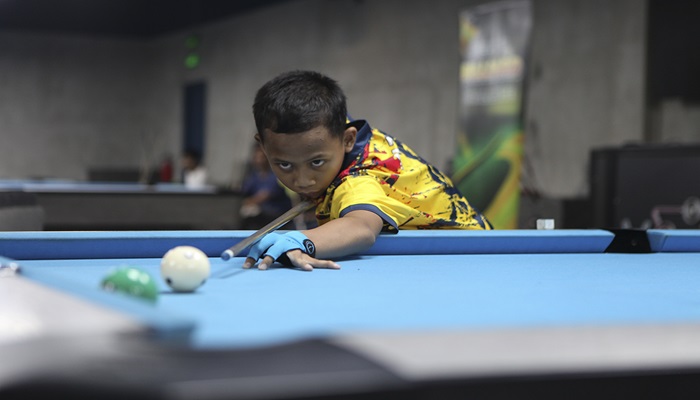 M Alfatih Fabrizio Sosok Peserta Termuda di Relung Billiard Challenge Kapolda Sumsel Cup 2025