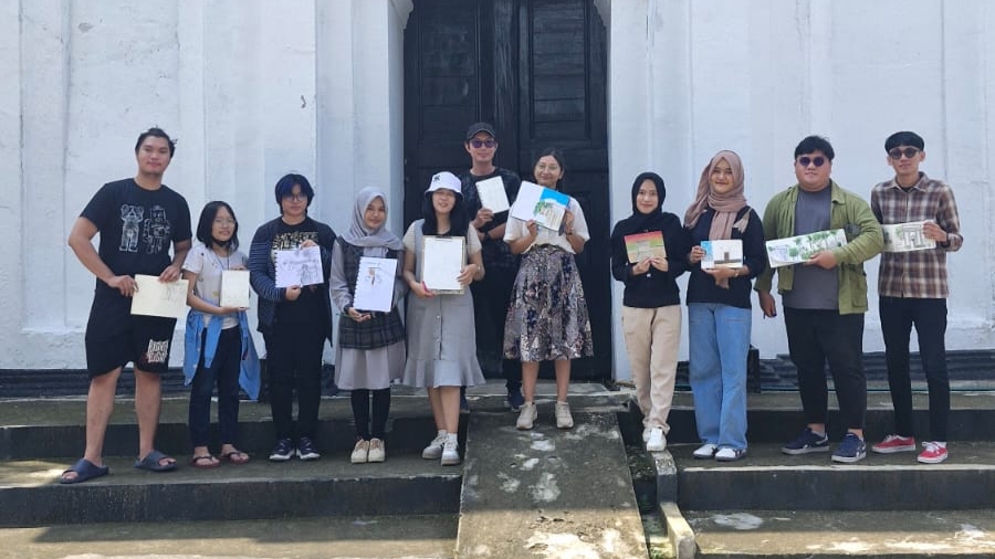 Kirim Pesan Damai Lewat Seni Rupa, Lawang Borotan Palembang Dipenuhi Lukisan
