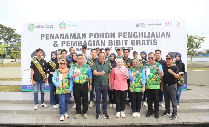 Cegah Bencana Hidrometeorologi, Wagub Sumsel Dorong Gerakan Tanam Pohon