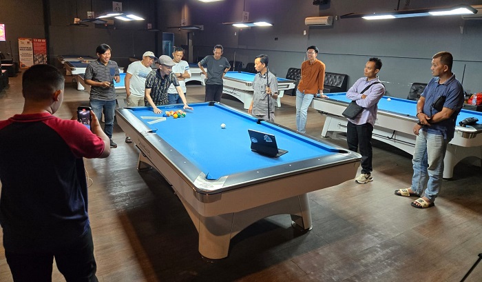 Coaching Clinic Jurnalis Bersama Om Bill, JBC Sumsel Siap Kolaborasi Gaungkan Kompetisi Biliar