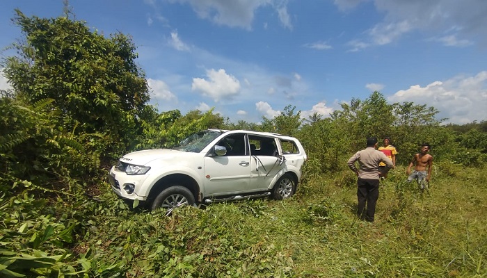 Pajero Sport Kecelakaan di Jalinsum Muratara, Tiga Luka Ringan dan Satu Orang Tak Sadarkan Diri