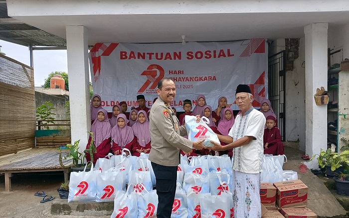 Momentum HUT Bhayangkara ke-79, Polda Sumsel Salurkan Bantuan untuk Anak Panti Asuhan