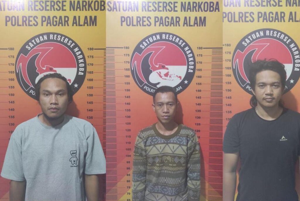 Polres Pagar Alam Bongkar Sindikat Narkoba, Tiga Orang Ditangkap