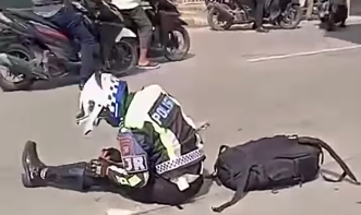 Polisi PJR Polda Sumut Senggol Nenek Saat Menyeberang, Polda Minta Maaf dan Tanggung Biaya Pengobatan