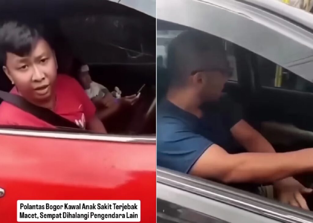Viral Pengendara Mobil Hentikan iringan Polisi, Ternyata Lagi Kawal Anak Sakit Demam Tinggi