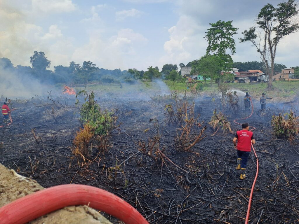 Damkar Muba Sigap Padamkan Karhutbunlah di Serasan Jaya, Bupati Apresiasi Gerak Cepat Tim