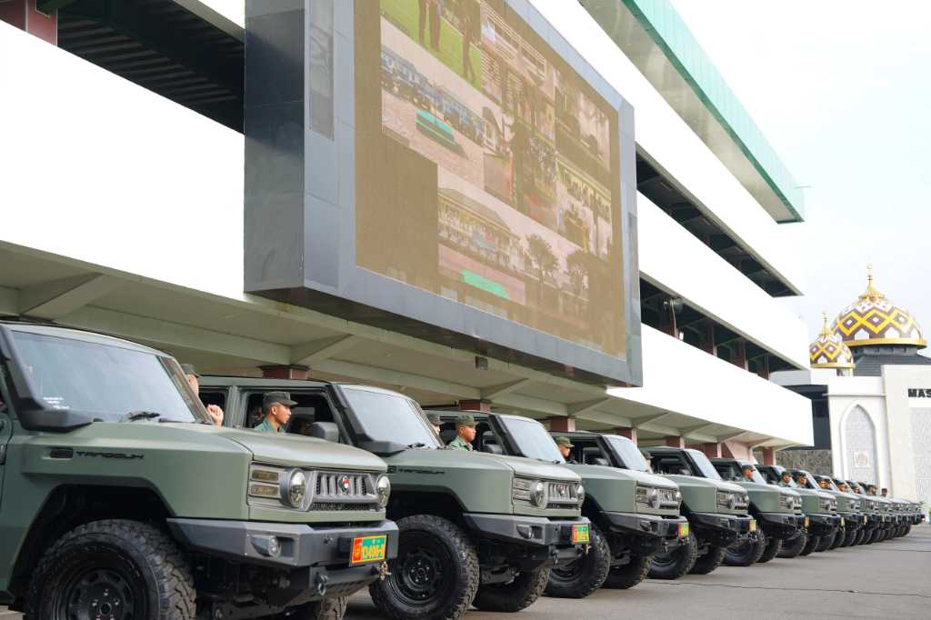 Kodam II/Sriwijaya Terima 43 Unit Jip Maung dari Kementerian Pertahanan