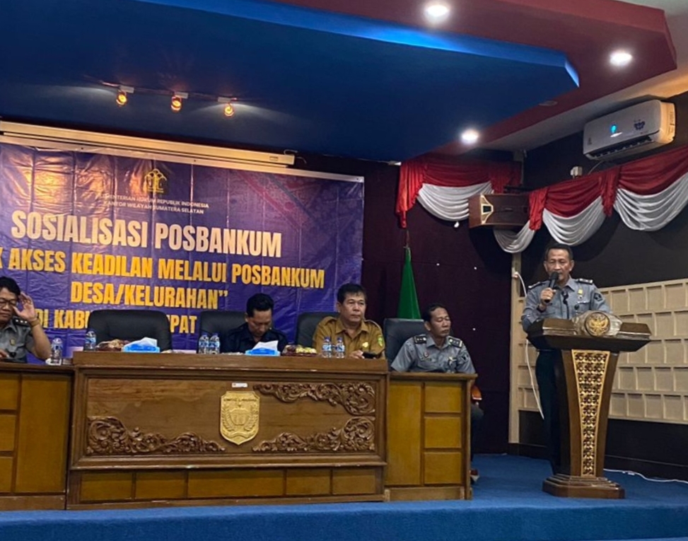 Warga Desa Kini Bisa Dapat Bantuan Hukum Gratis, Kemenkumham Sumsel Gelar Sosialisasi Posbankum