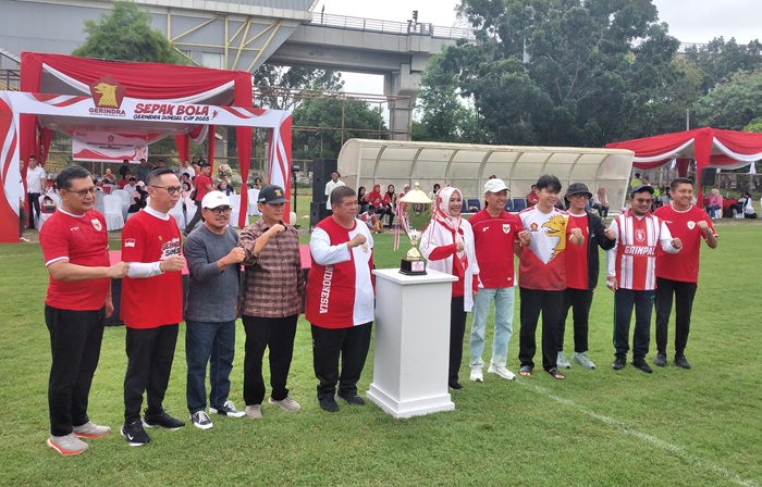 Jadi Ajang Kebersamaan Kader, Gerindra Gelar Turnamen Sepakbola Se Sumsel