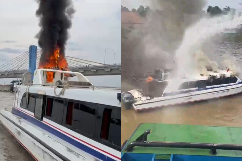 Polisi Selidiki Penyebab Terbakarnya Kapal Cepat OKI 055 di Sungai Musi