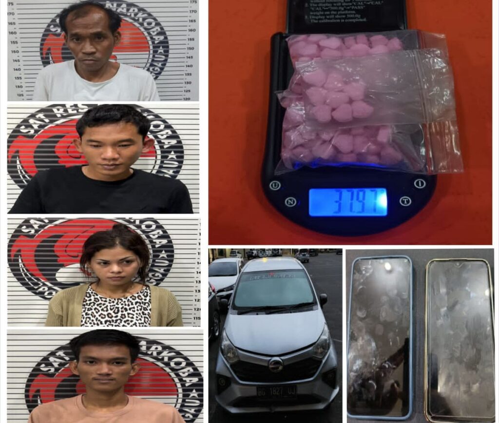 Polres Lubuklinggau Tangkap Empat Pengedar Narkoba, Sita 108 Butir Ekstasi