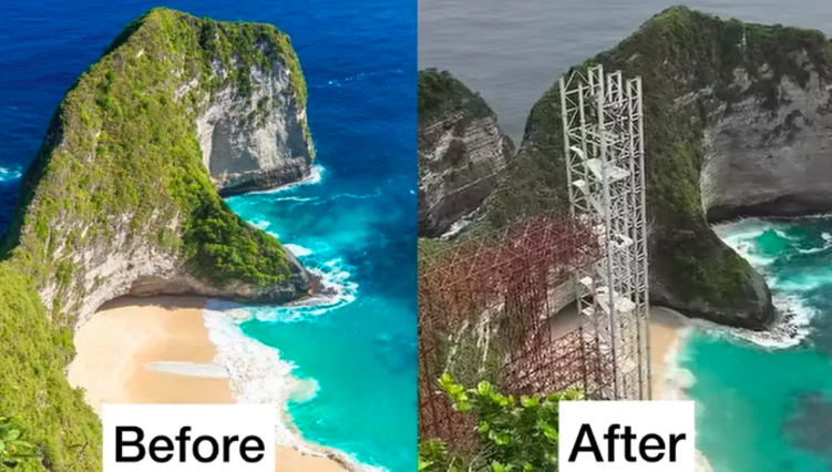 Koster Putuskan Bongkar Lift Kaca Pantai Kelingking, Diganti Tangga Alami