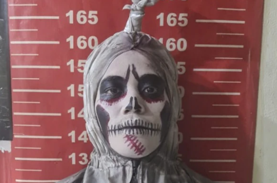 Bikin Emak-emak Ketakutan, Tiga Pengamen Berkostum Pocong Diamankan Polsek Koja