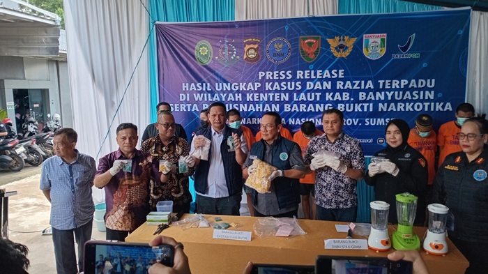 BNNP Sumsel Musnahkan Ribuan dan Sabu Hasil Ungkap Kasus Bulan Oktober Hingga November 2025