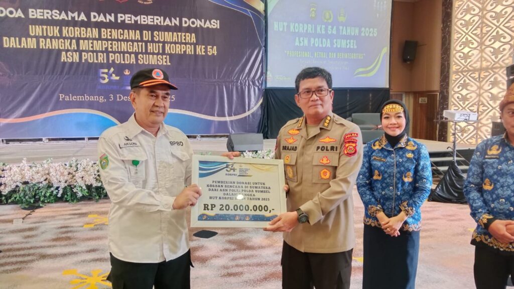 ASN Polda Sumsel Gelar Doa Bersama dan Galang Donasi Rp20 Juta untuk Korban Banjir Bandang