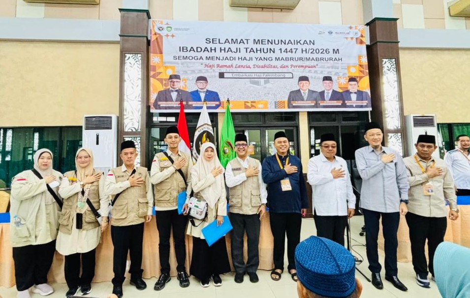 Kloter 4 Haji Embarkasi Palembang Diberangkatkan, Total 1.766 Jemaah Sudah Menuju Tanah Suci