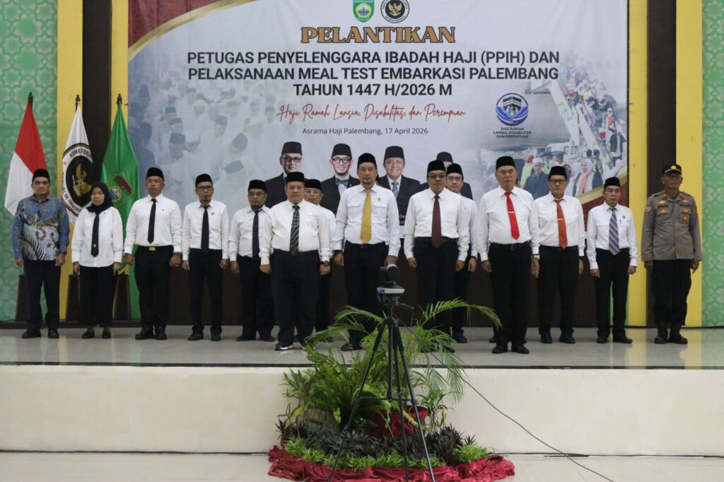 PPIH Embarkasi Palembang Resmi Dilantik, 7.036 Jemaah Haji Sumsel-Babel Siap Diberangkatkan