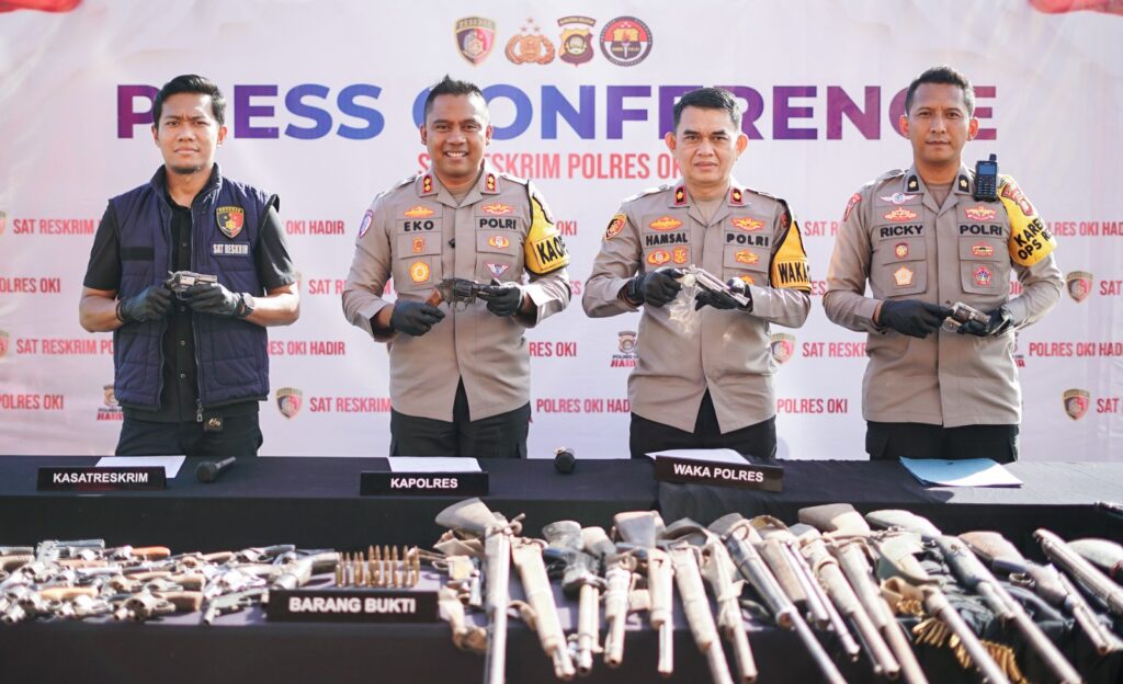 Operasi Senpi Musi 2026: Polda Sumsel Sita 119 Senjata Api, 16 Tersangka Dibekuk